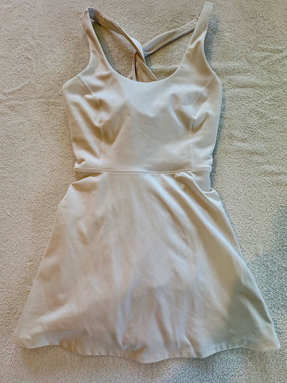 Spiritual Gangster Cream Scoop Neck Mini Dress - Picture 5 of 12